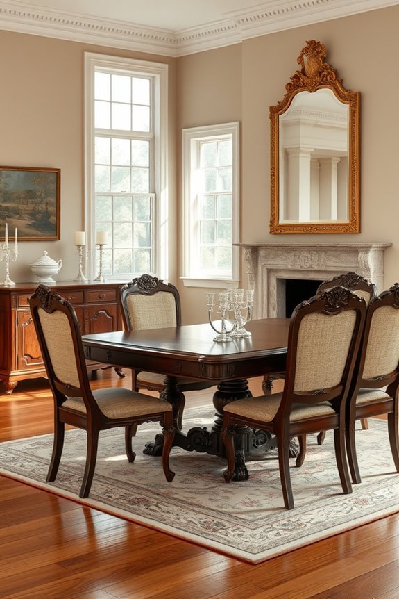 incorporate vintage colonial furnishings