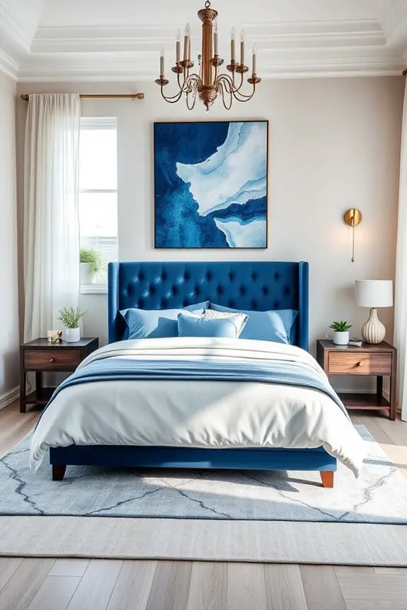 indigo blue wall art