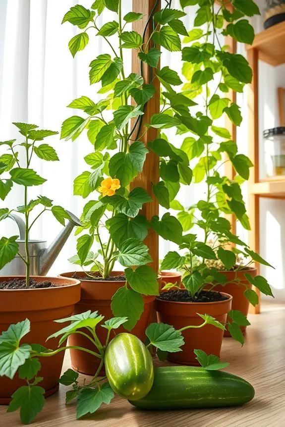 indoor cucumber gardening techniques
