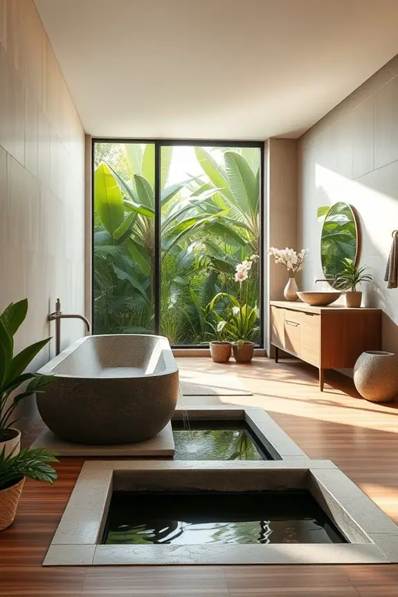 indoor outdoor bathroom oasis
