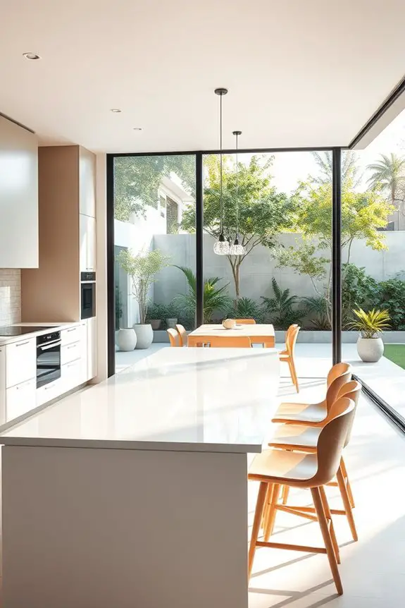 indoor outdoor kitchen connection