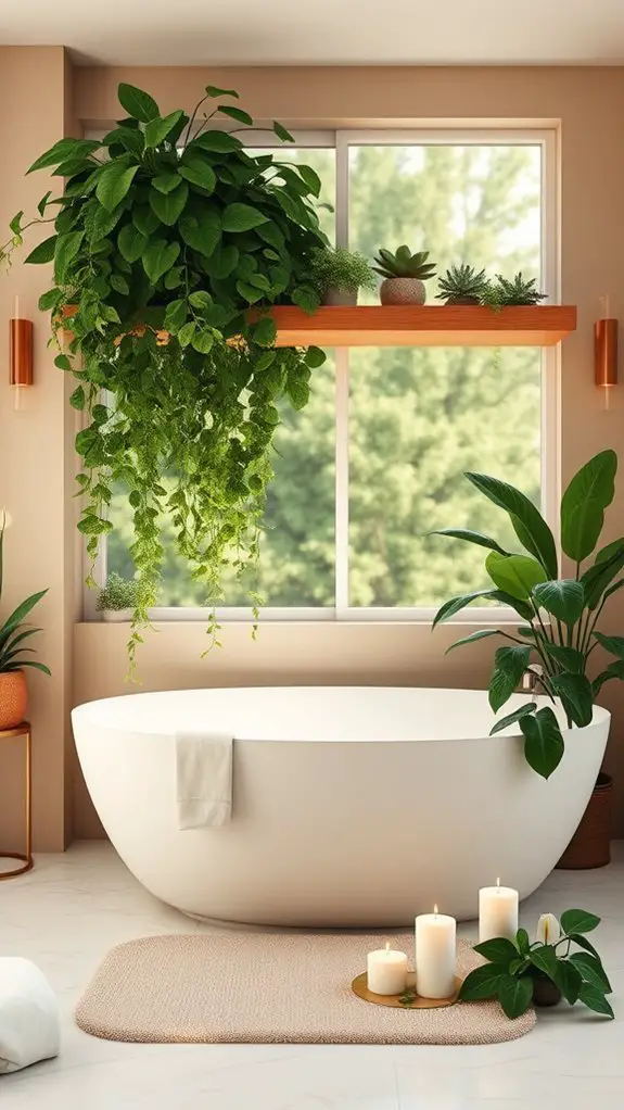indoor plants enhance bathrooms