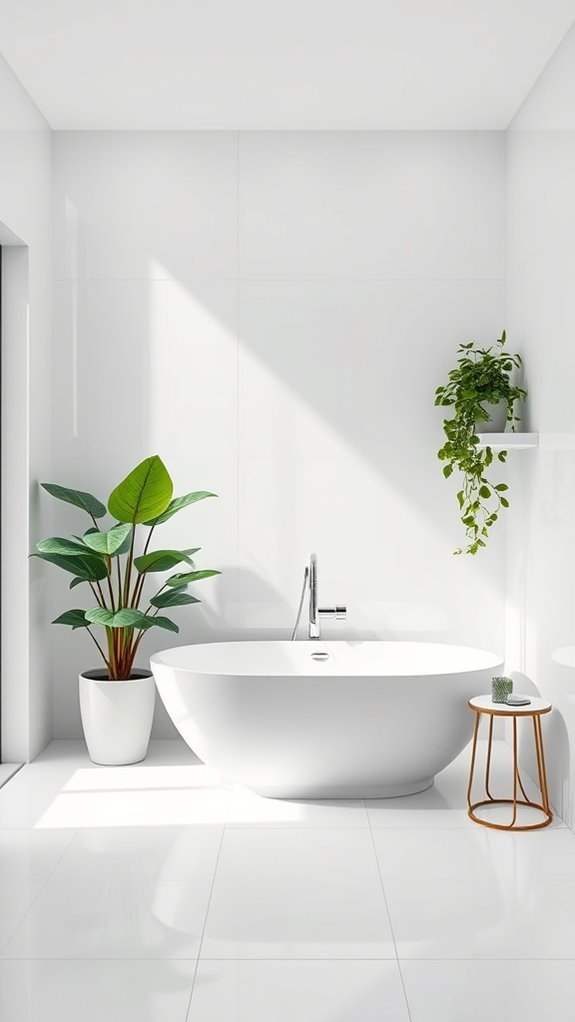 indoor plants enhance bathrooms