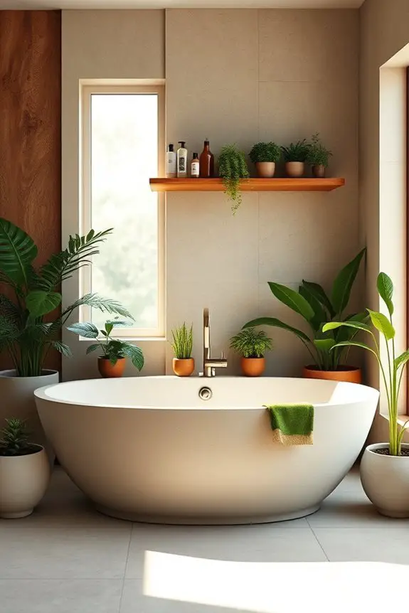 indoor plants enhance bathrooms