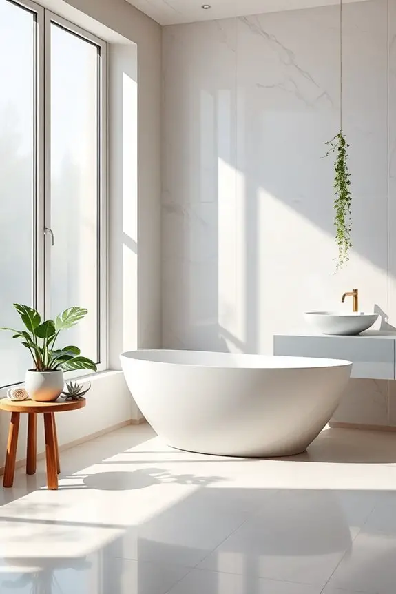 indoor plants enhance bathrooms