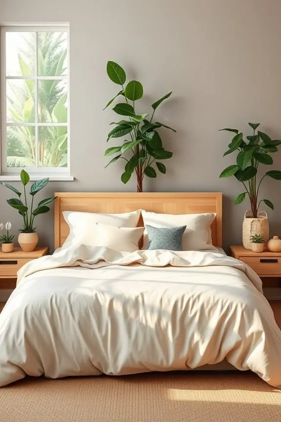 indoor plants enhance bedroom