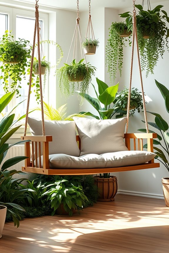 indoor swing garden feature