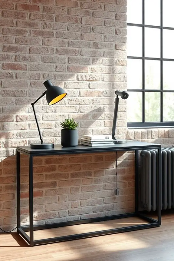 industrial black console design