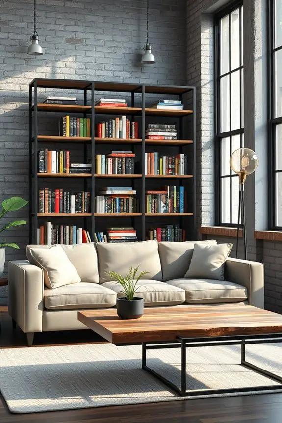 industrial bookshelf design trends