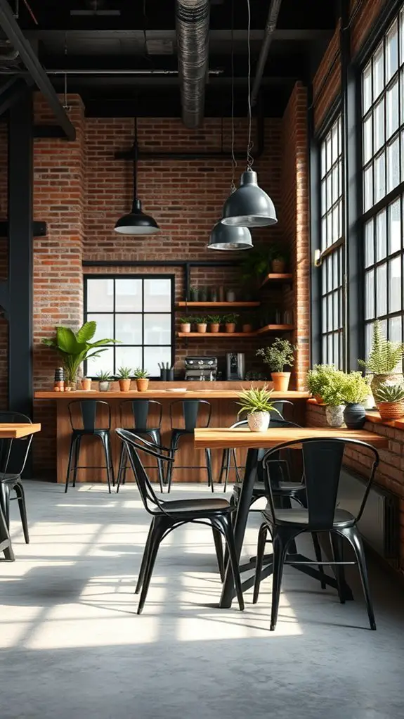 industrial cafe design elements