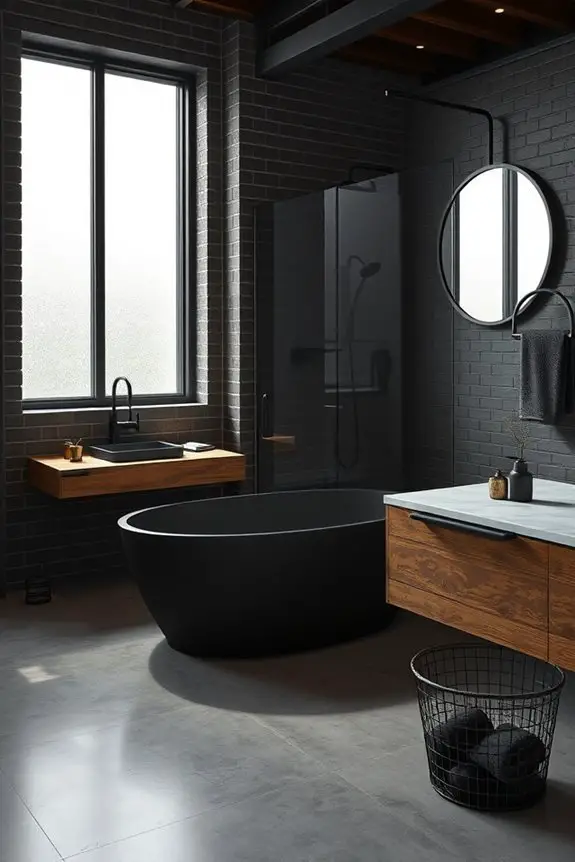 industrial charm in bathrooms