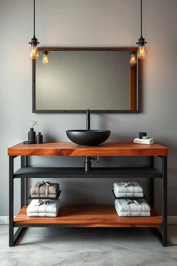 industrial chic bathroom design