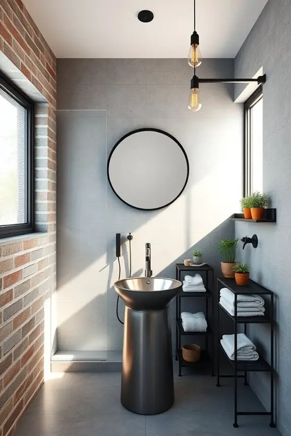 industrial chic bathroom design