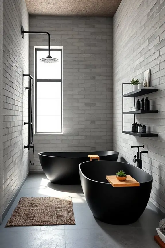 industrial chic bathroom design
