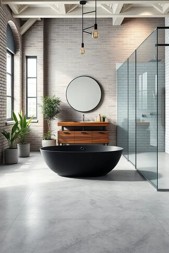industrial chic bathroom design