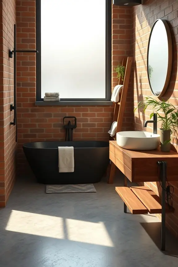 industrial chic bathroom design