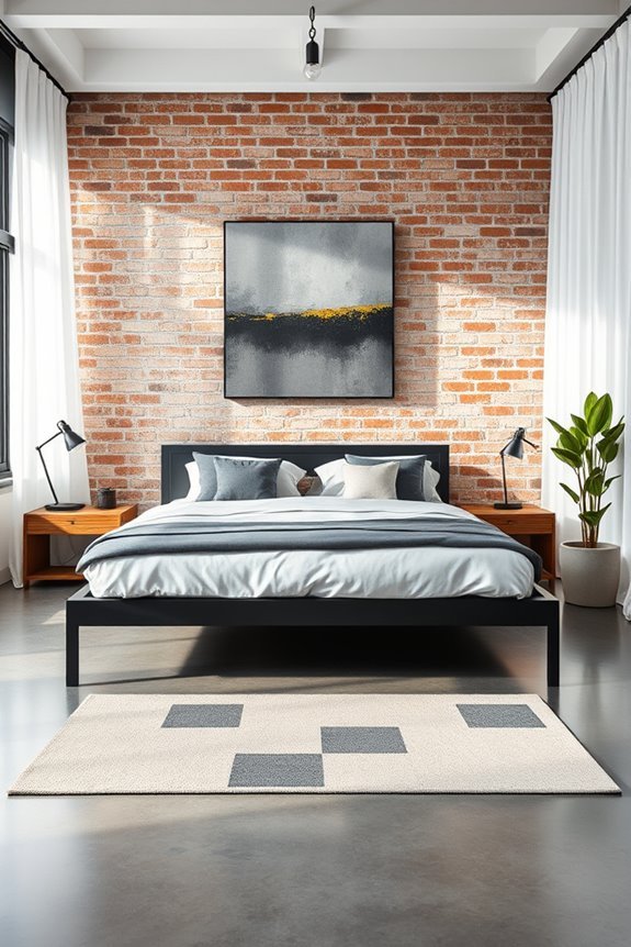 industrial chic bedroom design