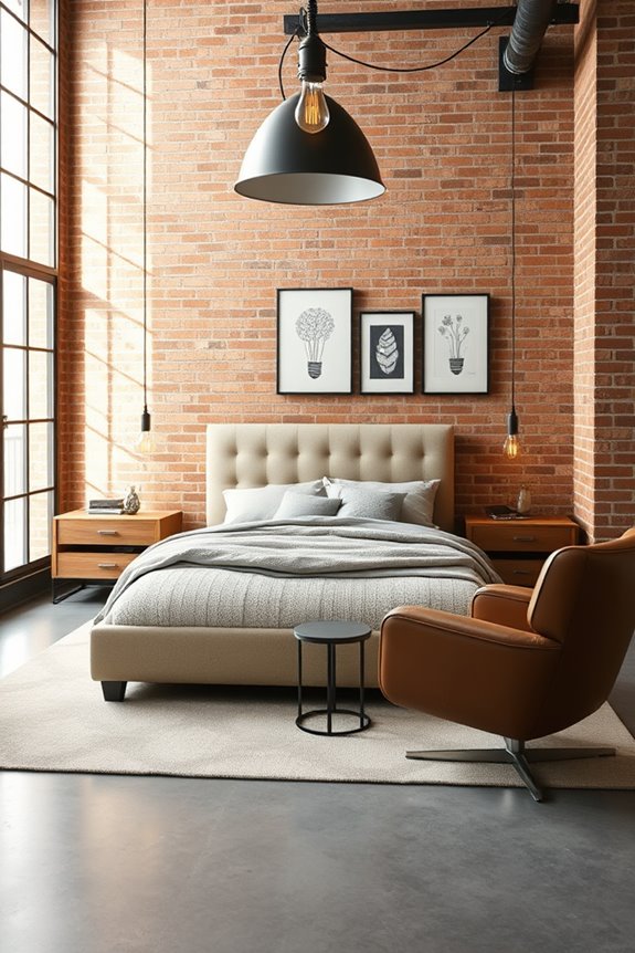 industrial chic bedroom design