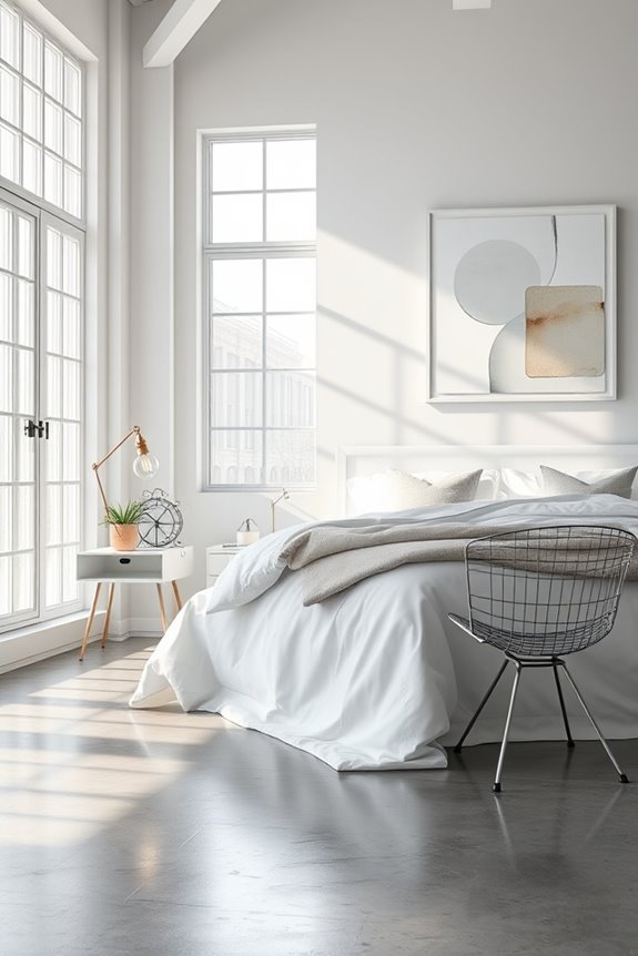 industrial chic bedroom design