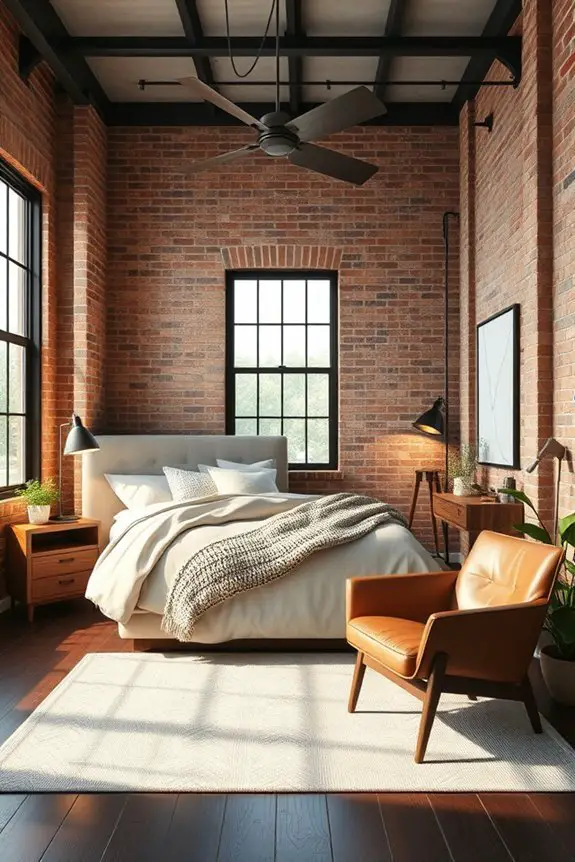 industrial chic bedroom design