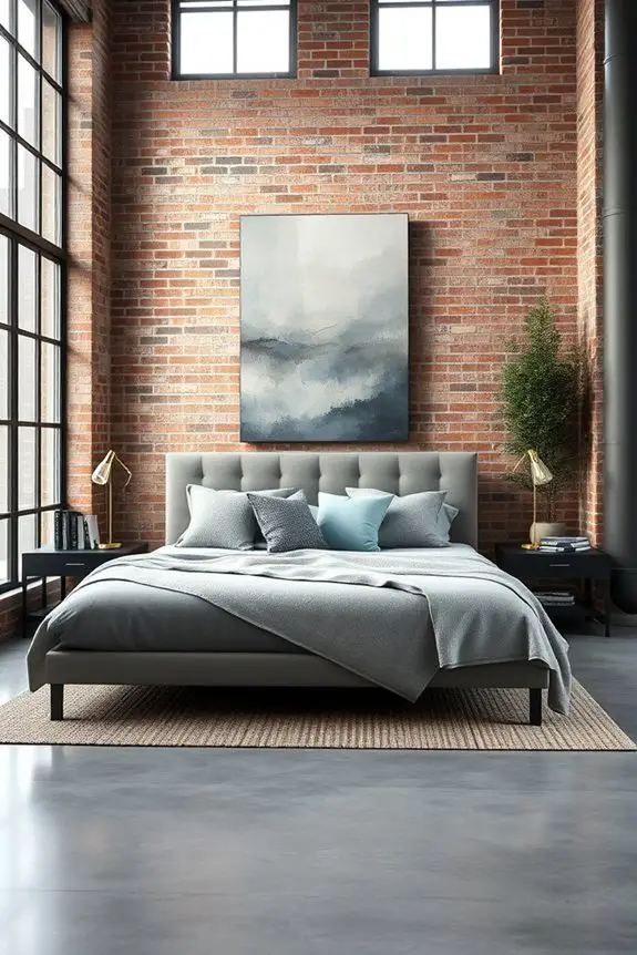industrial chic bedroom retreat