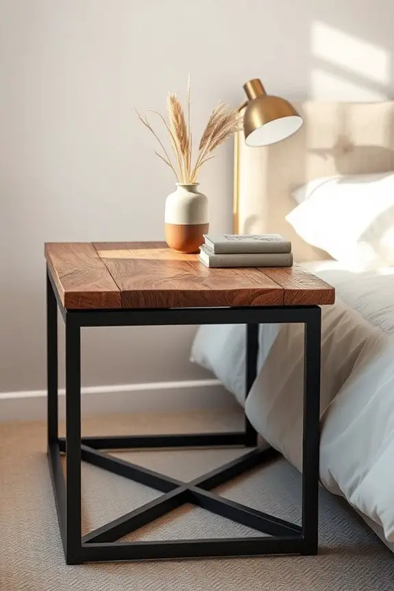 industrial chic bedroom table