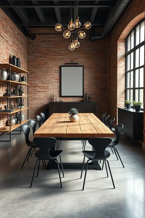 industrial chic dining design
