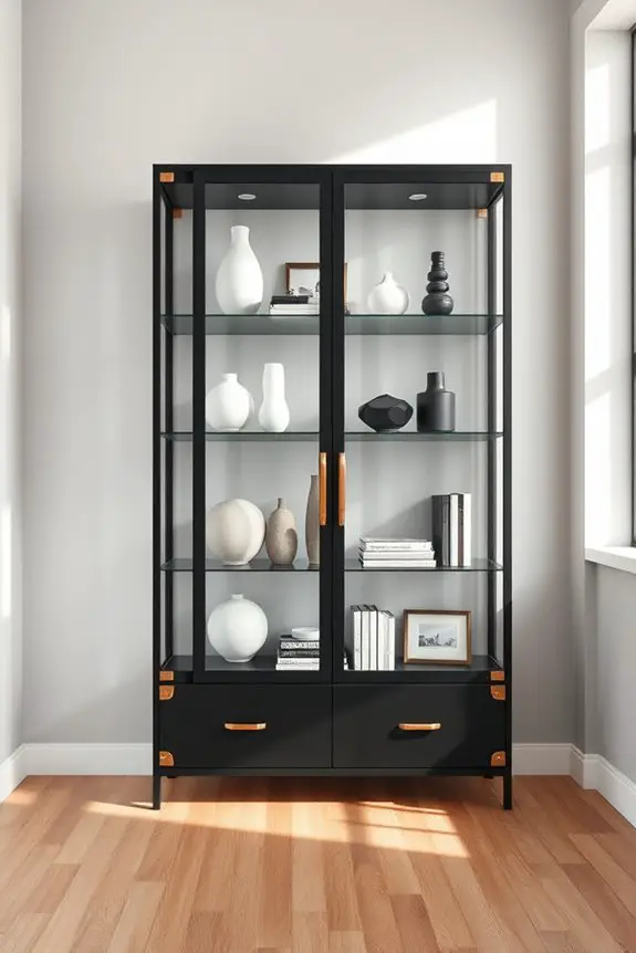 industrial chic display cabinet