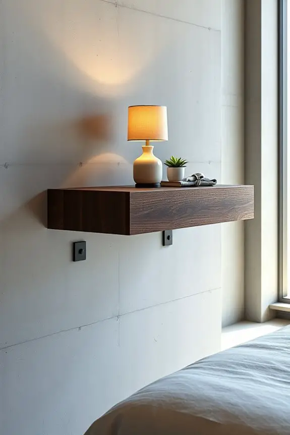industrial chic floating table