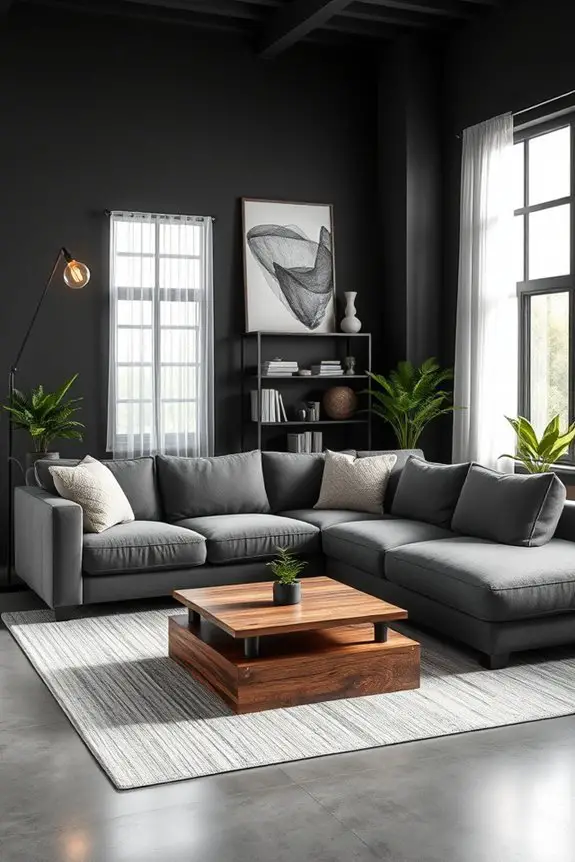 industrial chic living room