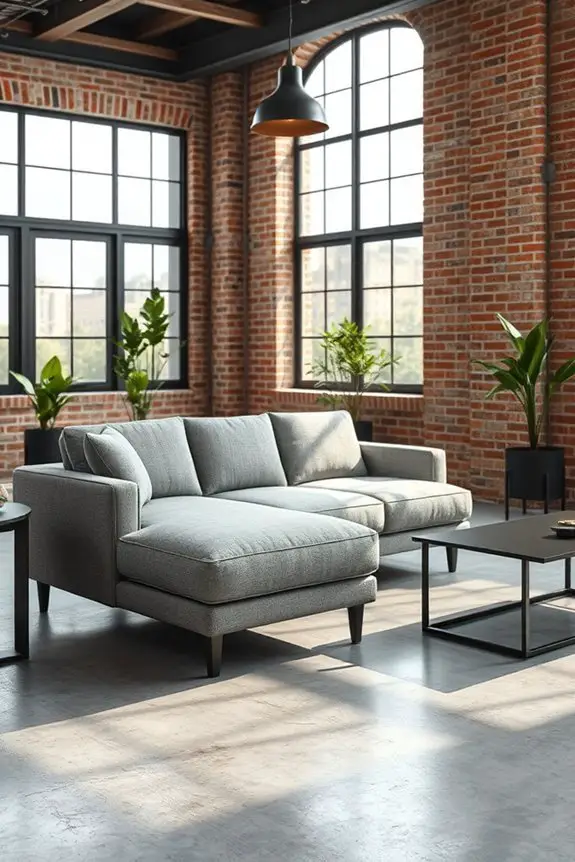 industrial chic living room