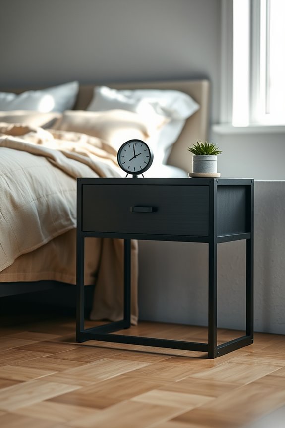 industrial chic nightstand design
