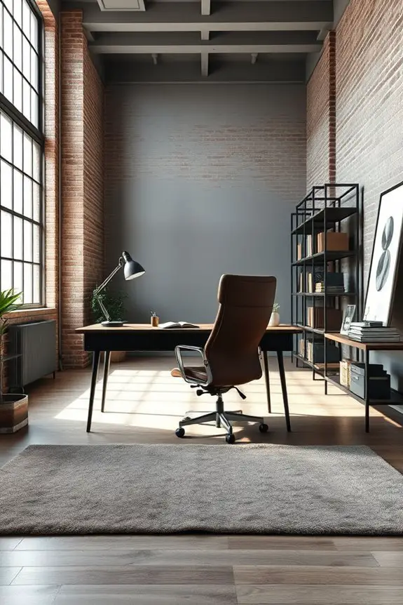 industrial chic workspace design