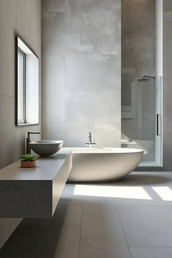 industrial concrete bathroom aesthetics
