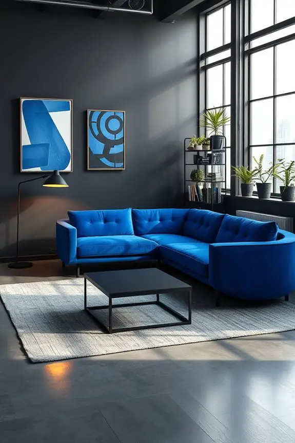 industrial elegance in blue