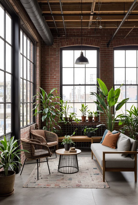 industrial greenery with succulents
