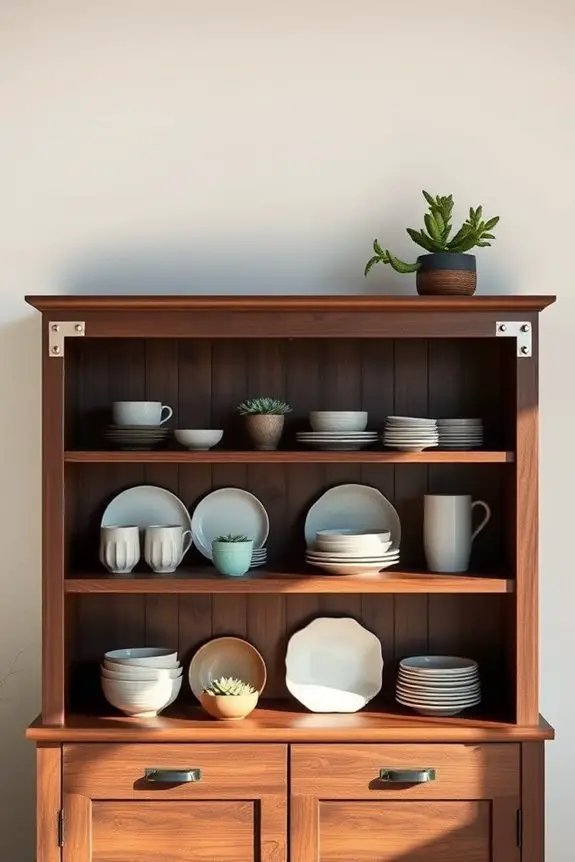 industrial metal hutch accents