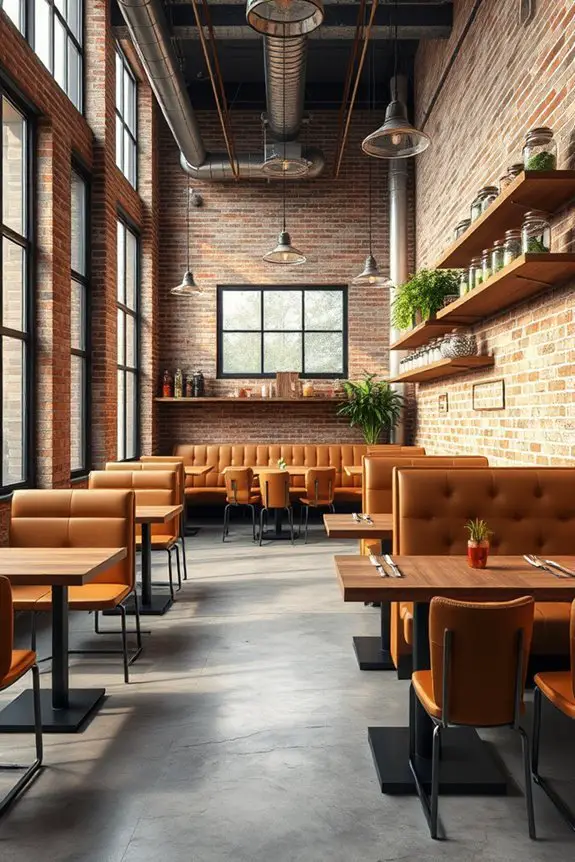 industrial modern burger shop