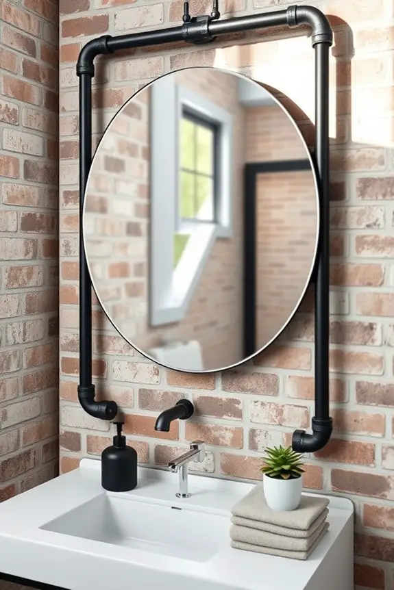 industrial pipe bathroom design