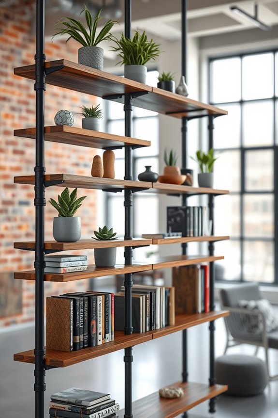 industrial pipe shelving design