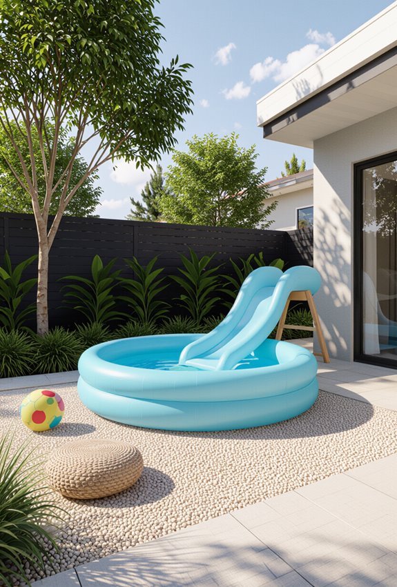 inflatable slide kiddie pool