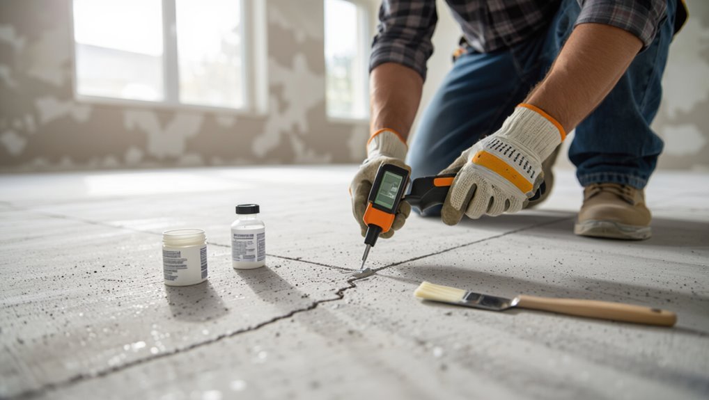 inspect cracks and contamination