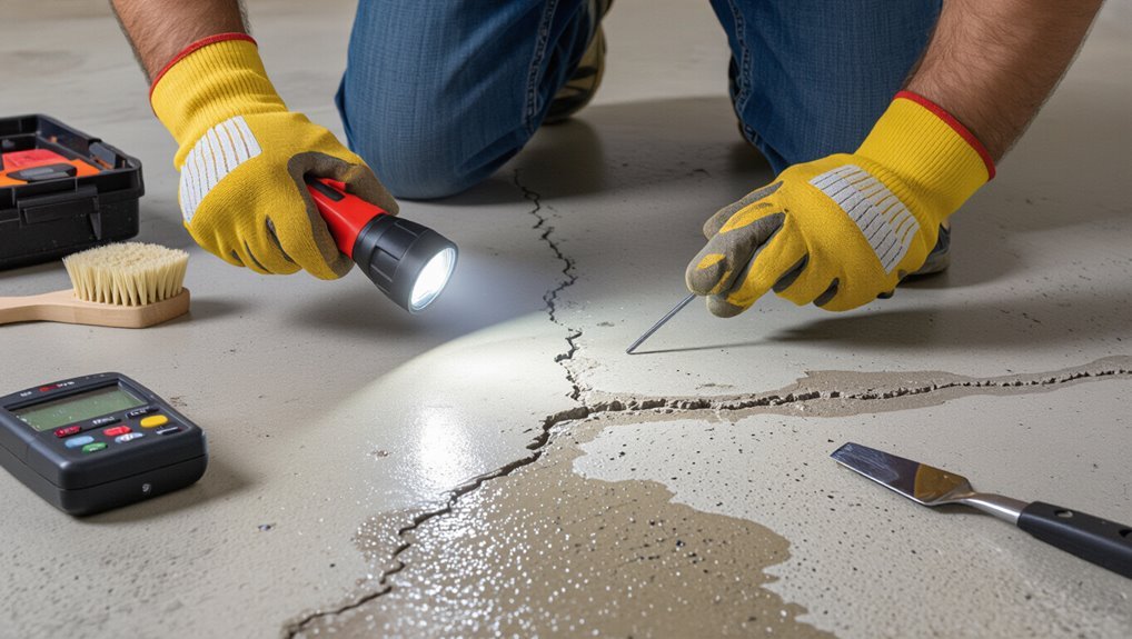 inspect floor for defects
