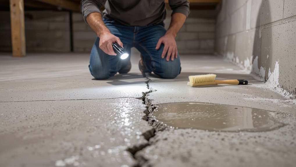 inspect for concrete damage