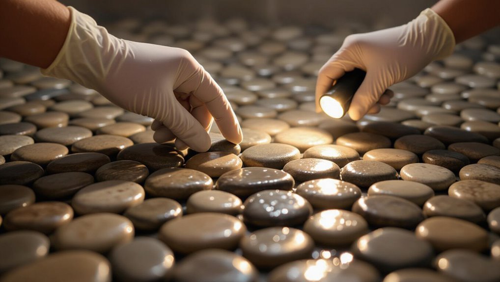 inspect pebble floor condition