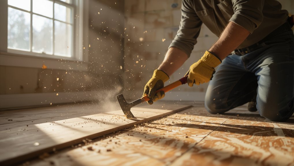 inspect subfloor for damage