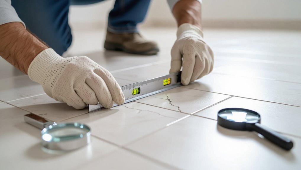 inspect tile for stability