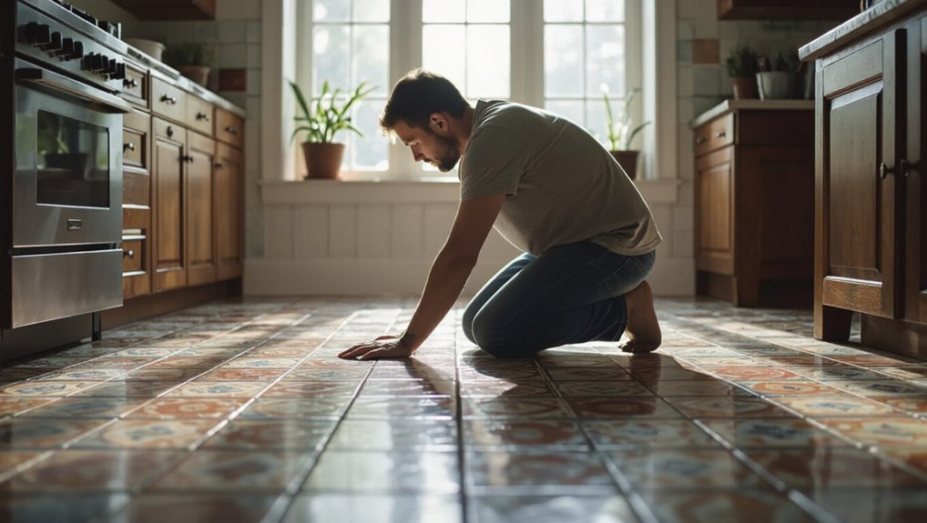 inspect tiles for damage