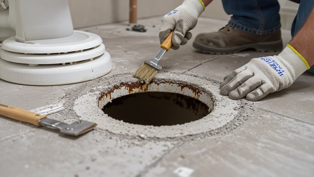 inspect toilet flange condition