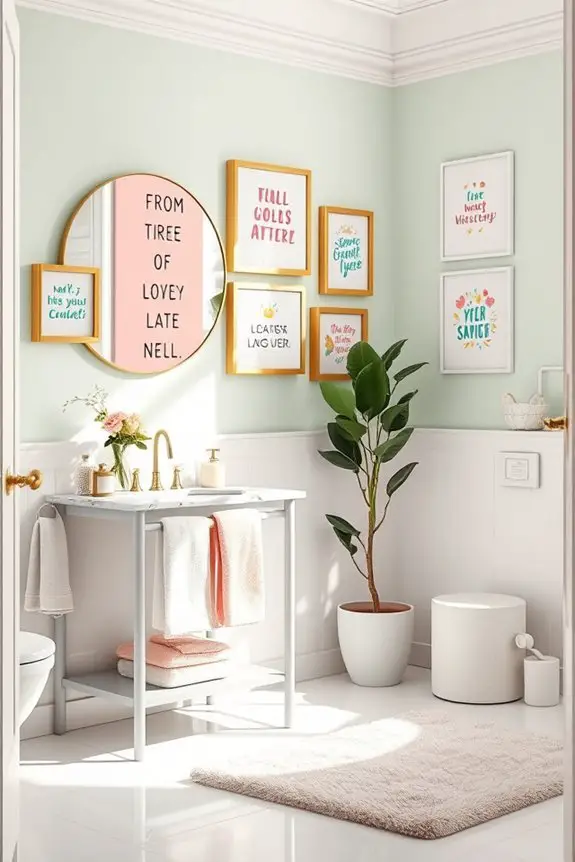 inspirational bathroom wall decor